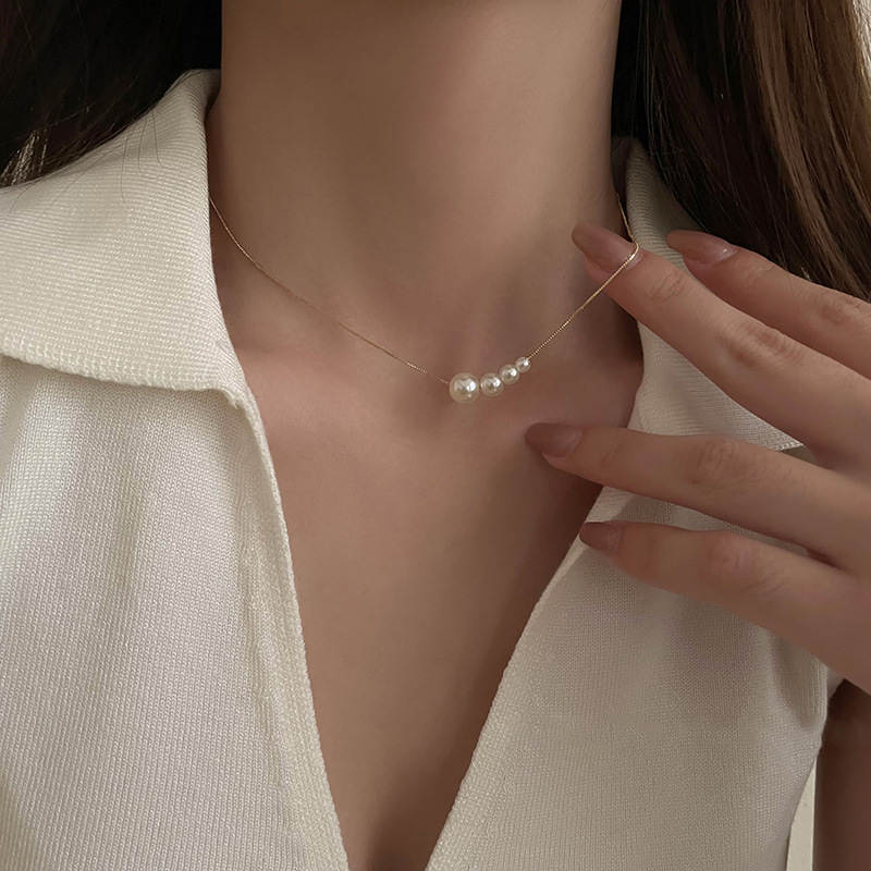Annalise - Gold Freshwater Pearl Necklace