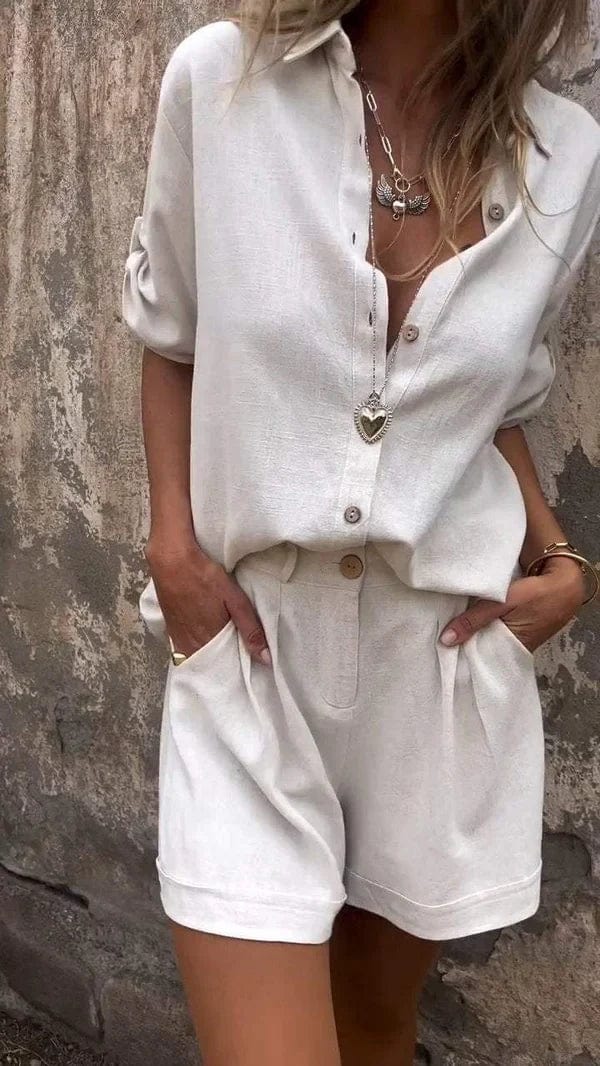 Cotton & Linen Blouse Set