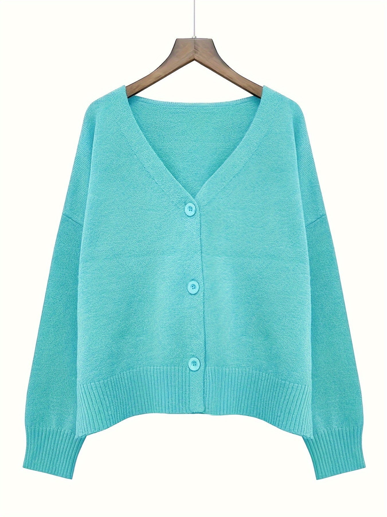 Vibrant V-Neck Knit Cardigan