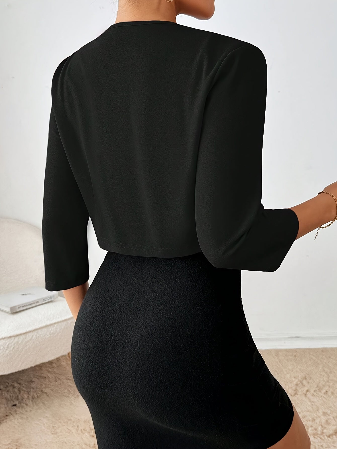Pleated Collar Blazer