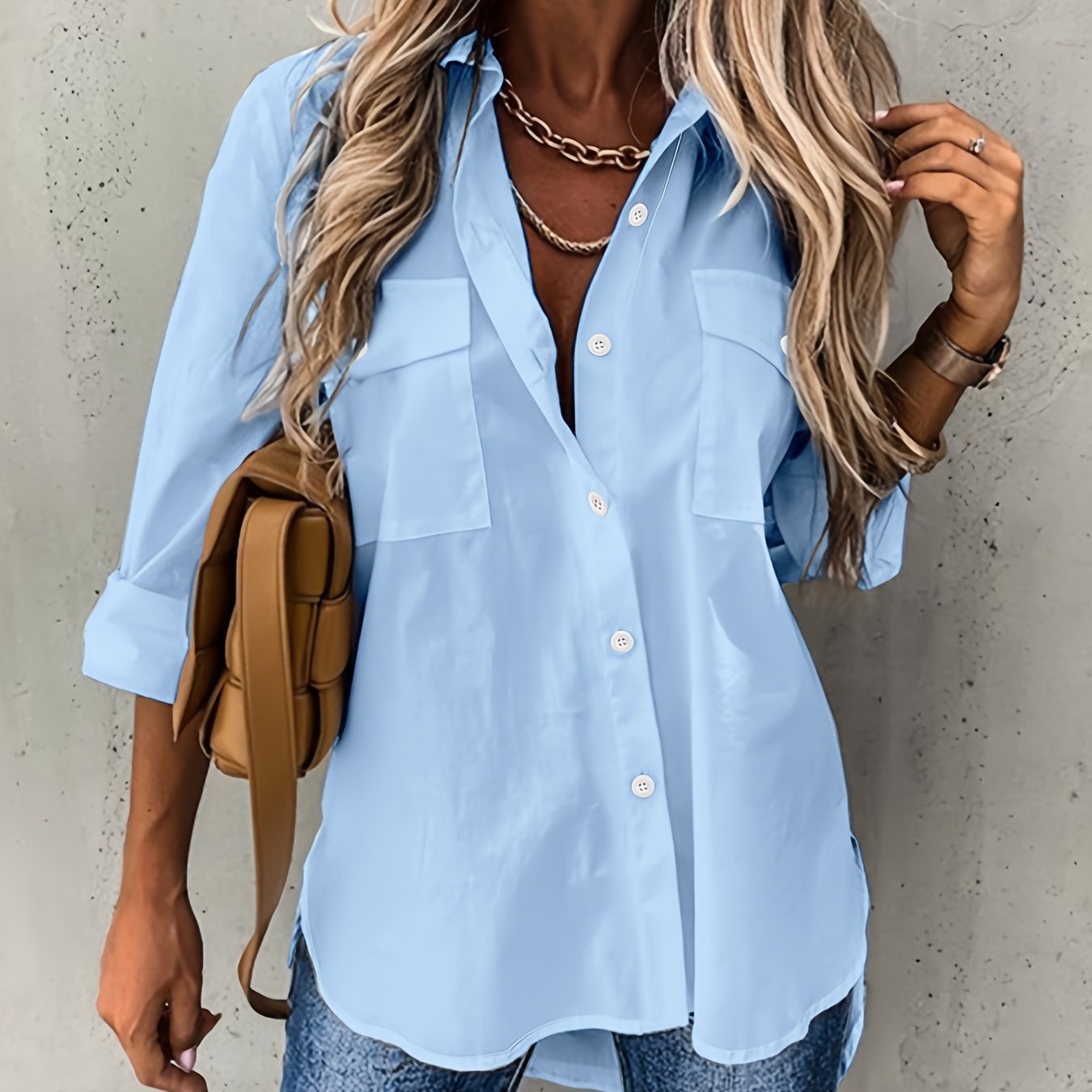 Button Front Office Shirt