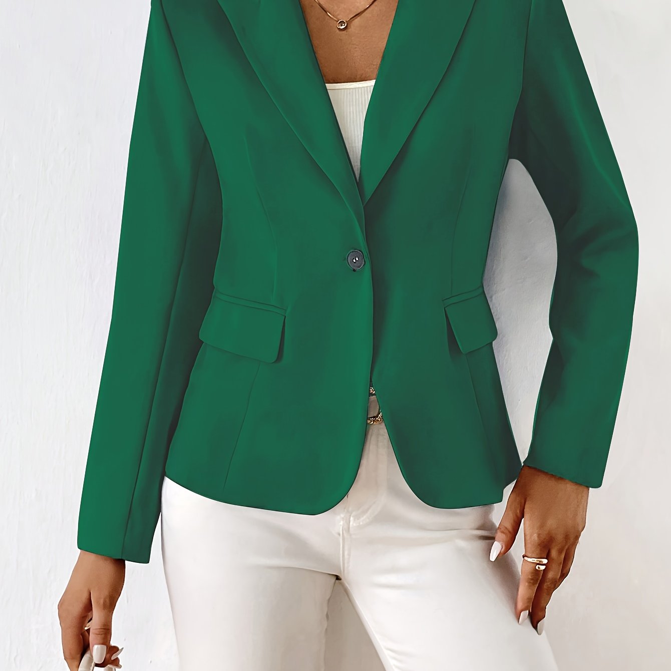 Classic Button Front Blazer