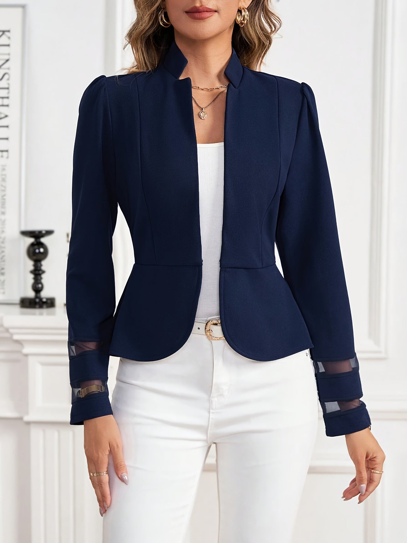 Stand Collar Blazer Jacket