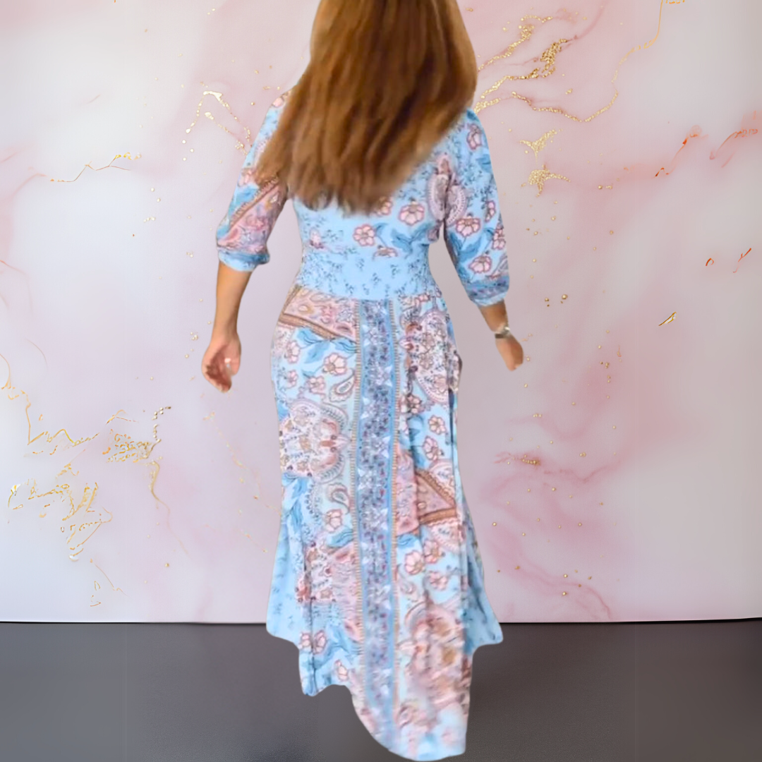 Elegant Summer Dress with V-Neck