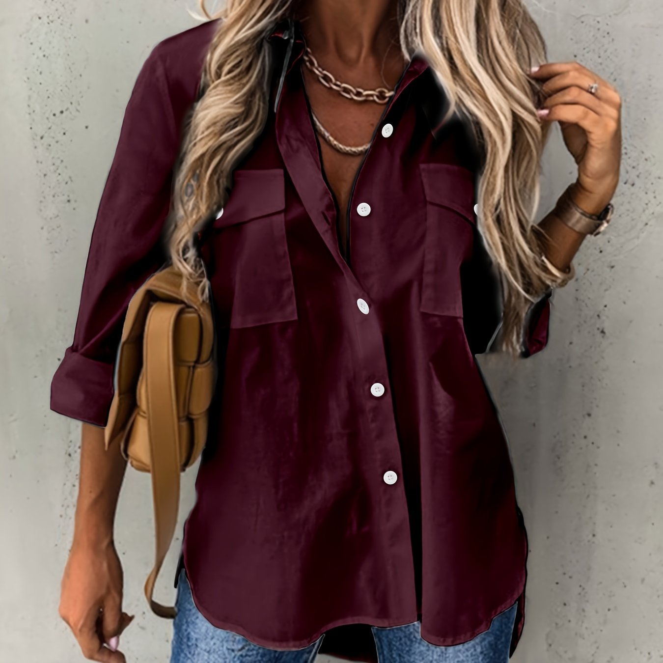 Button Front Office Shirt