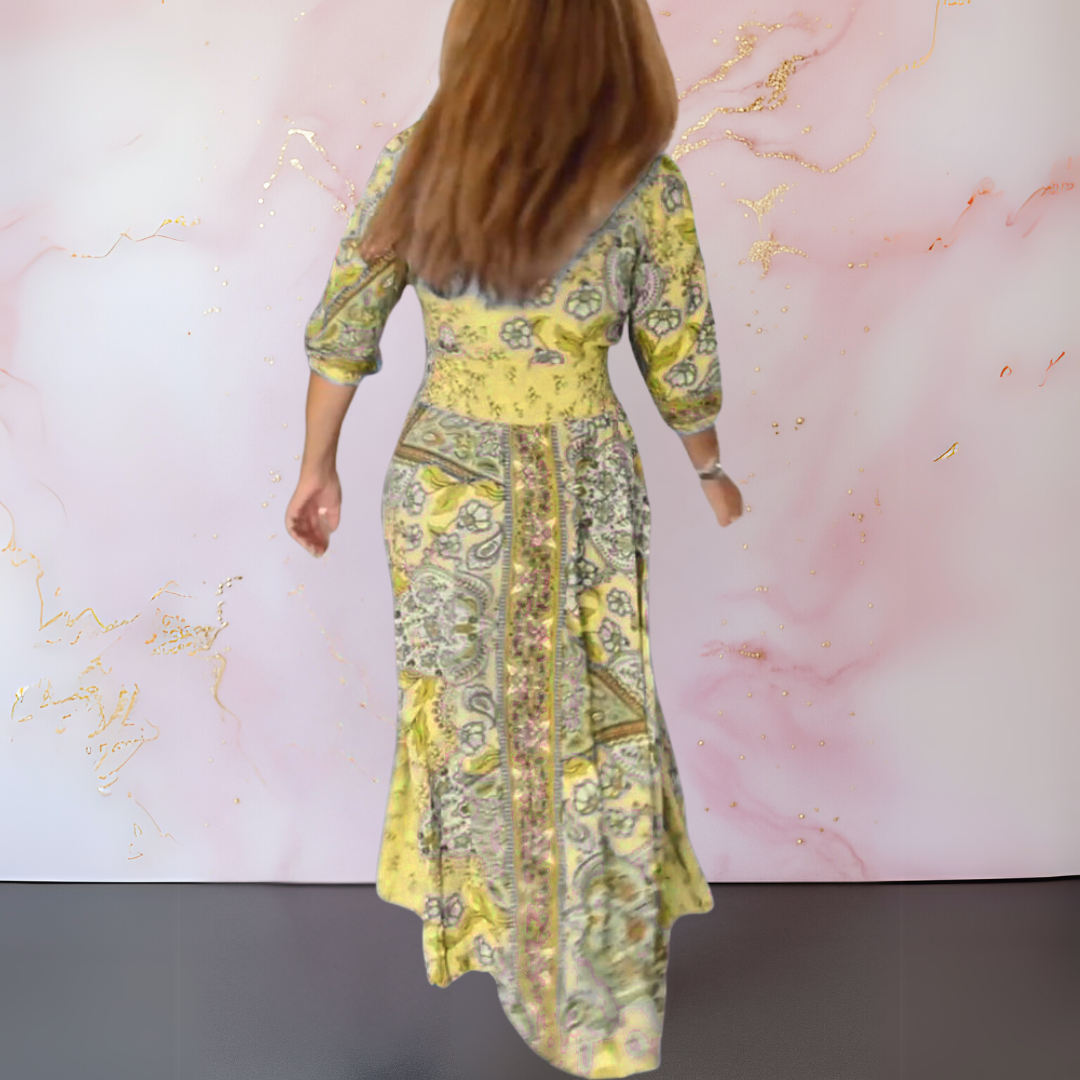 Elegant Summer Dress with V-Neck