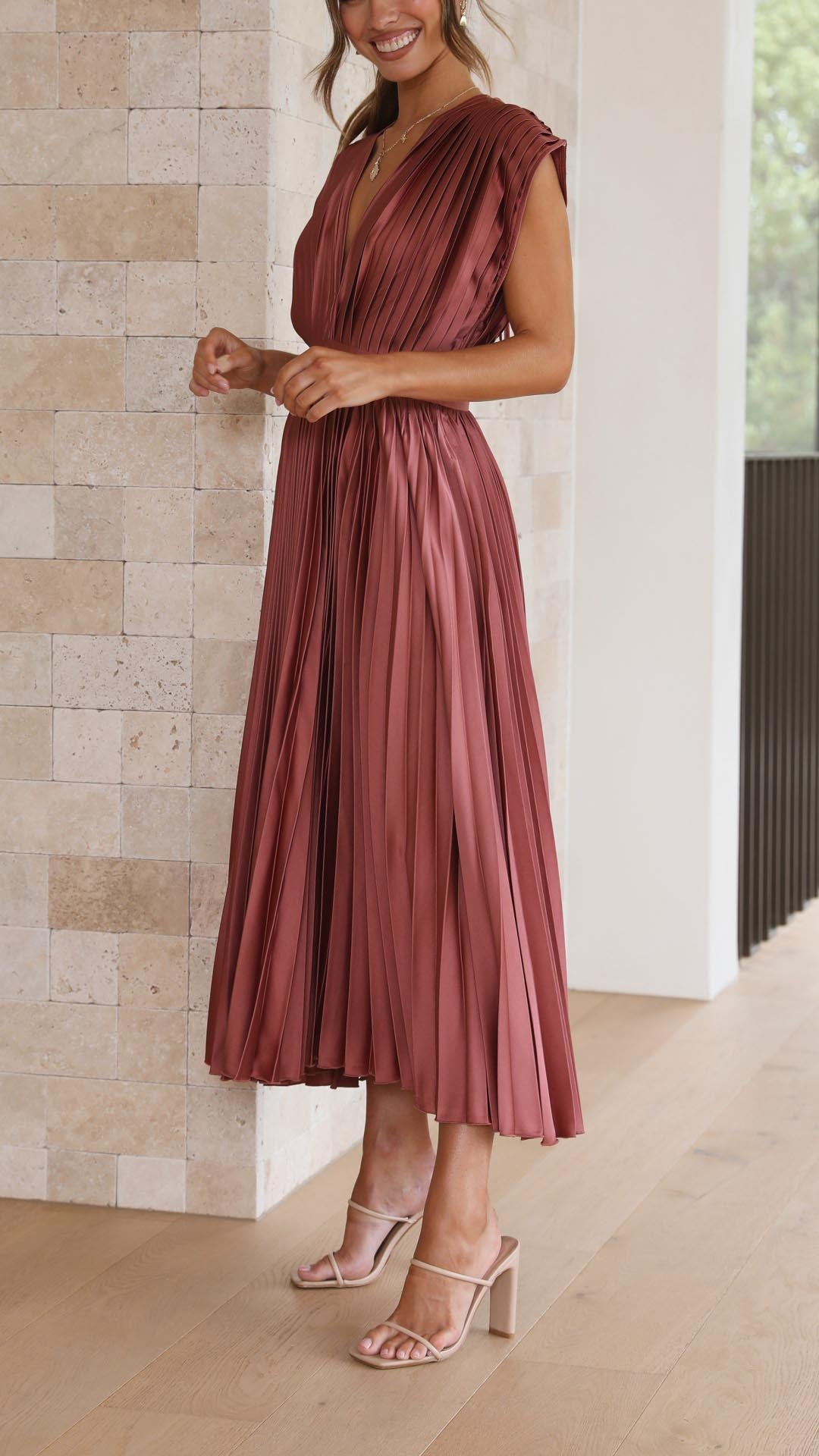 Elegant Pleated Dress