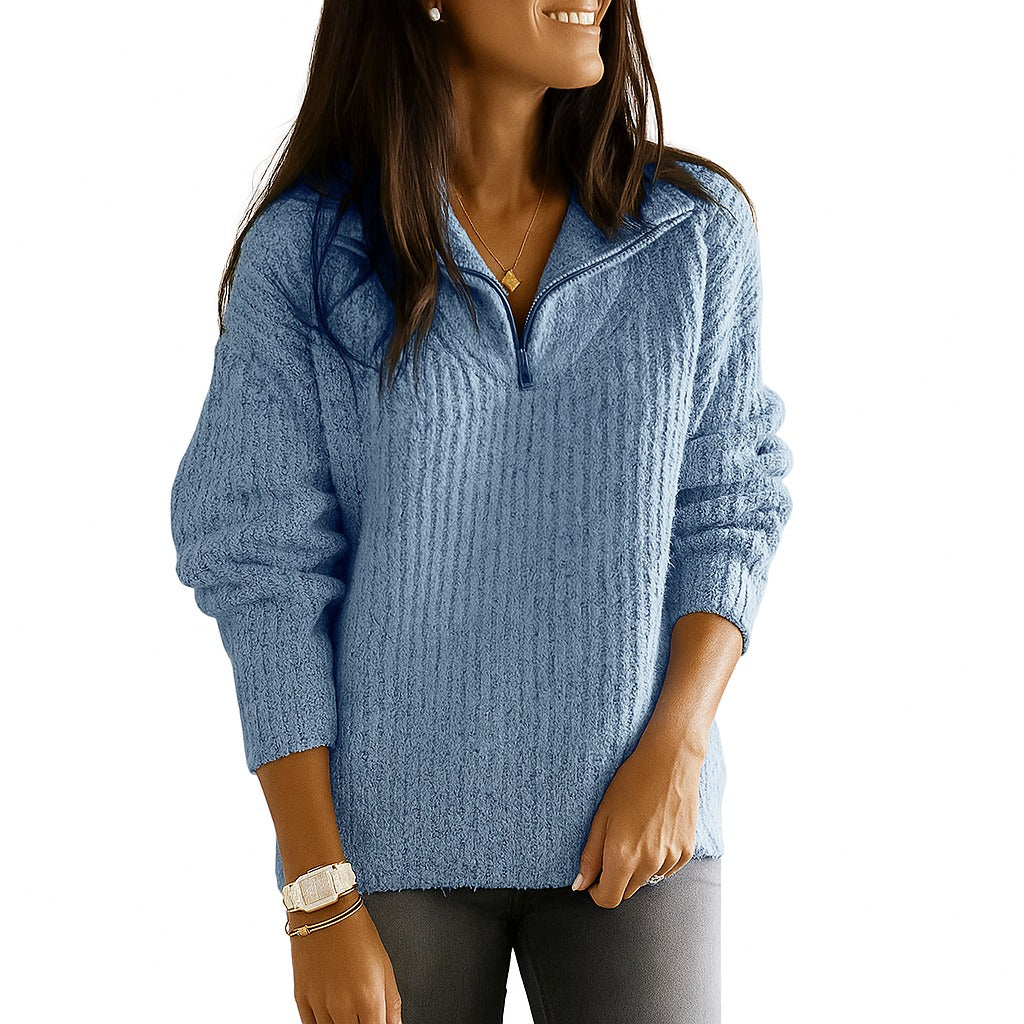 Knitted Half-Zip Sweater