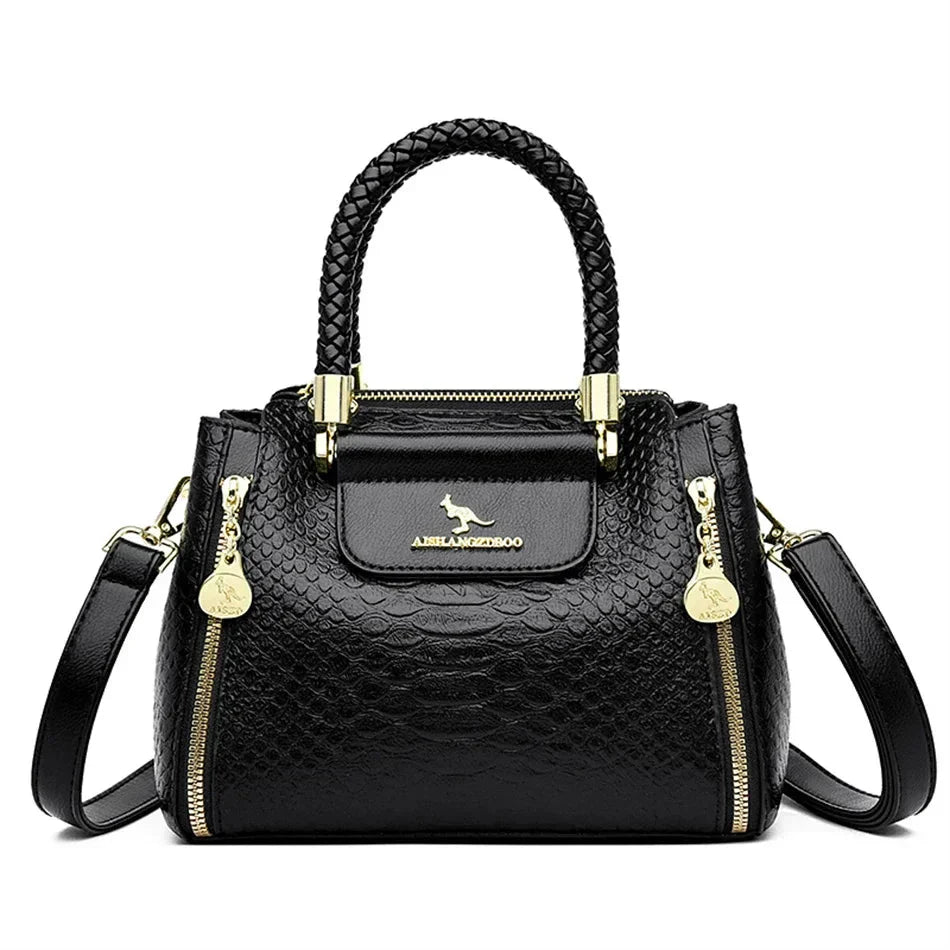 Printed Leather Mini Satchel