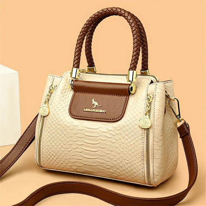 Printed Leather Mini Satchel