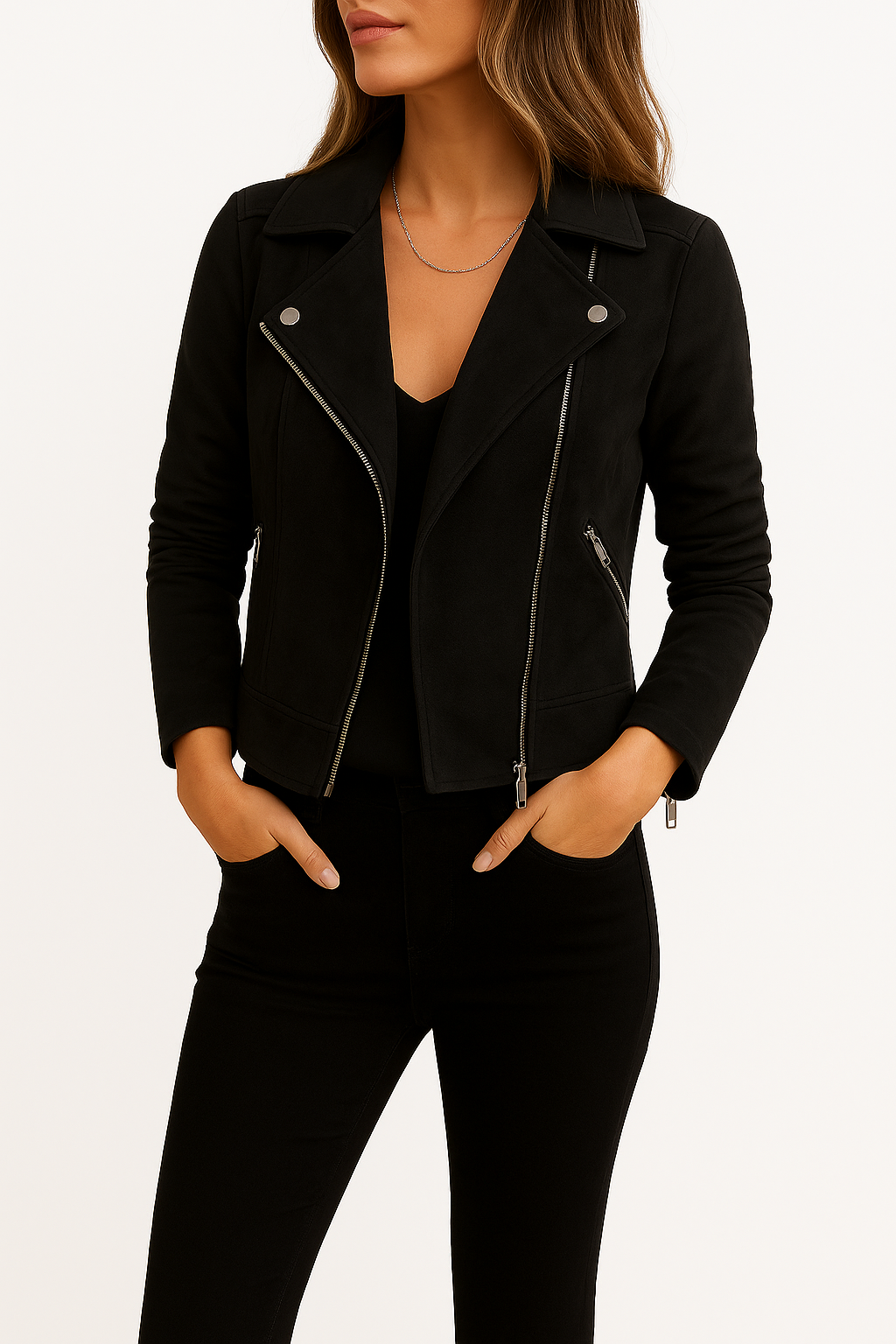 Suede Biker Jacket