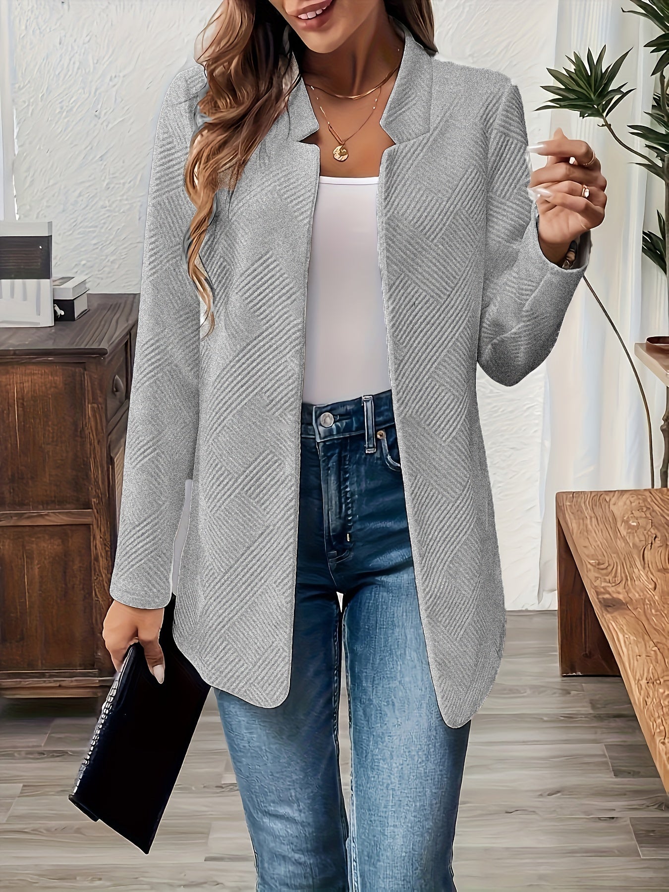 Lightweight Open Front Blazer