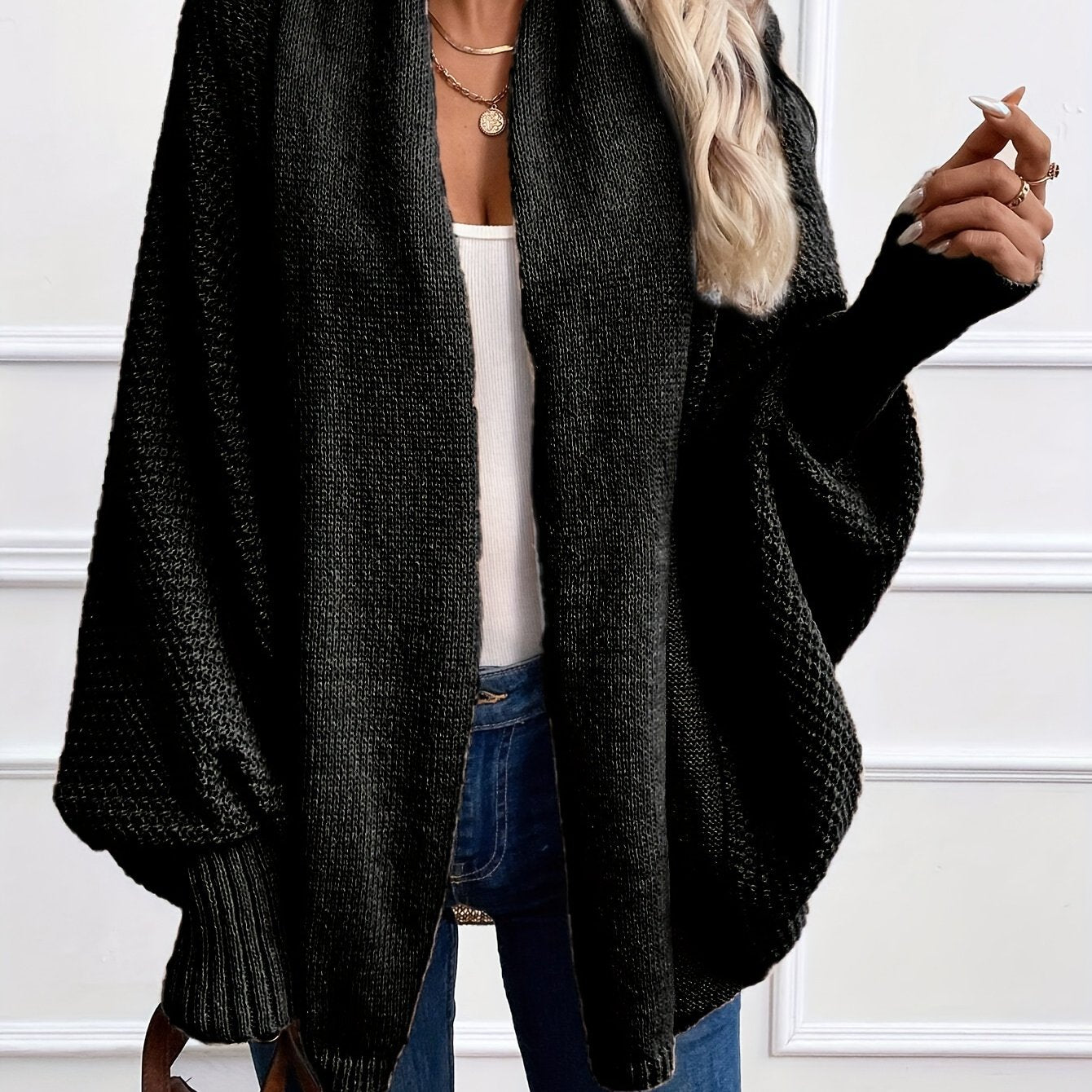 Batwing Sleeve Cardigan Blazer
