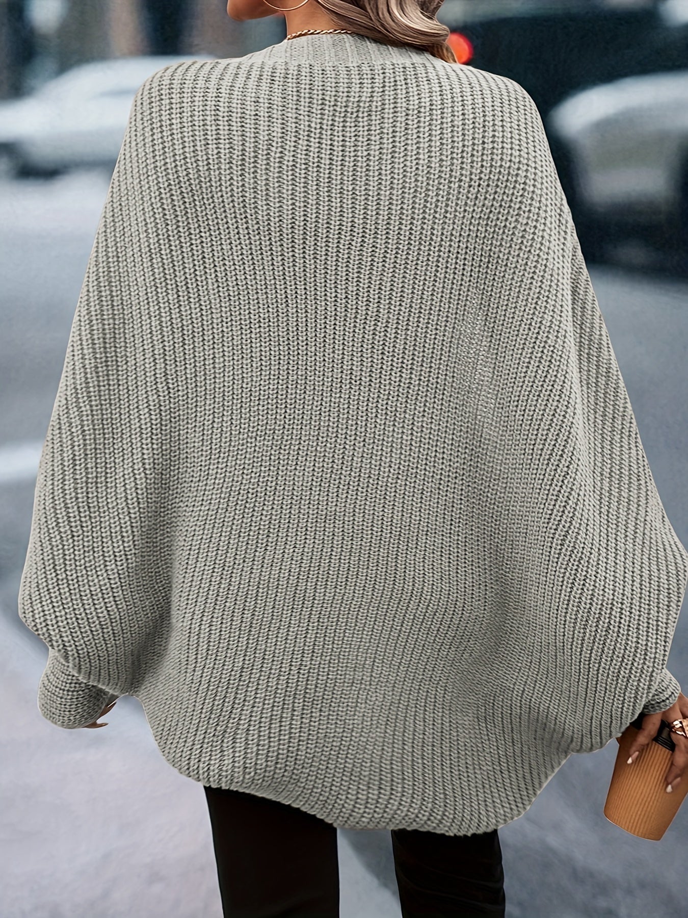 Crochet Batwing Sleeve Cardigan