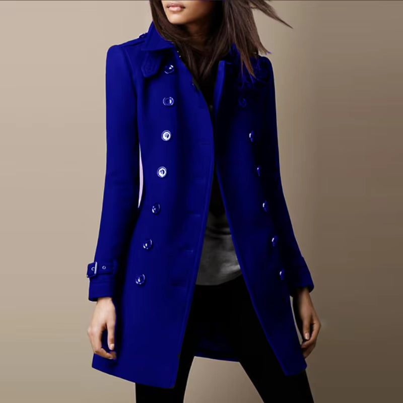 Wool-Blend Double-Breasted Jacket