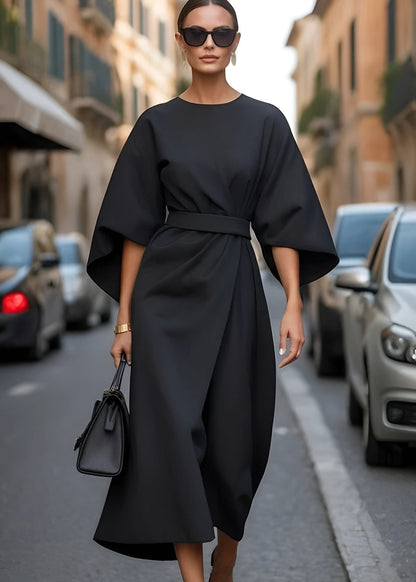 Elegant Dress with Wide Sleeves