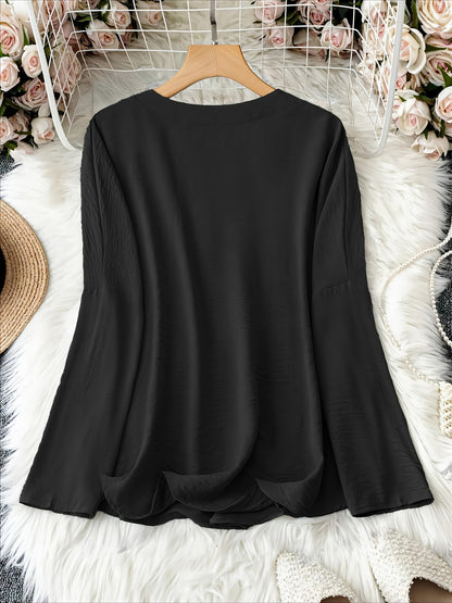 Loose Fit V-Neck Blouse