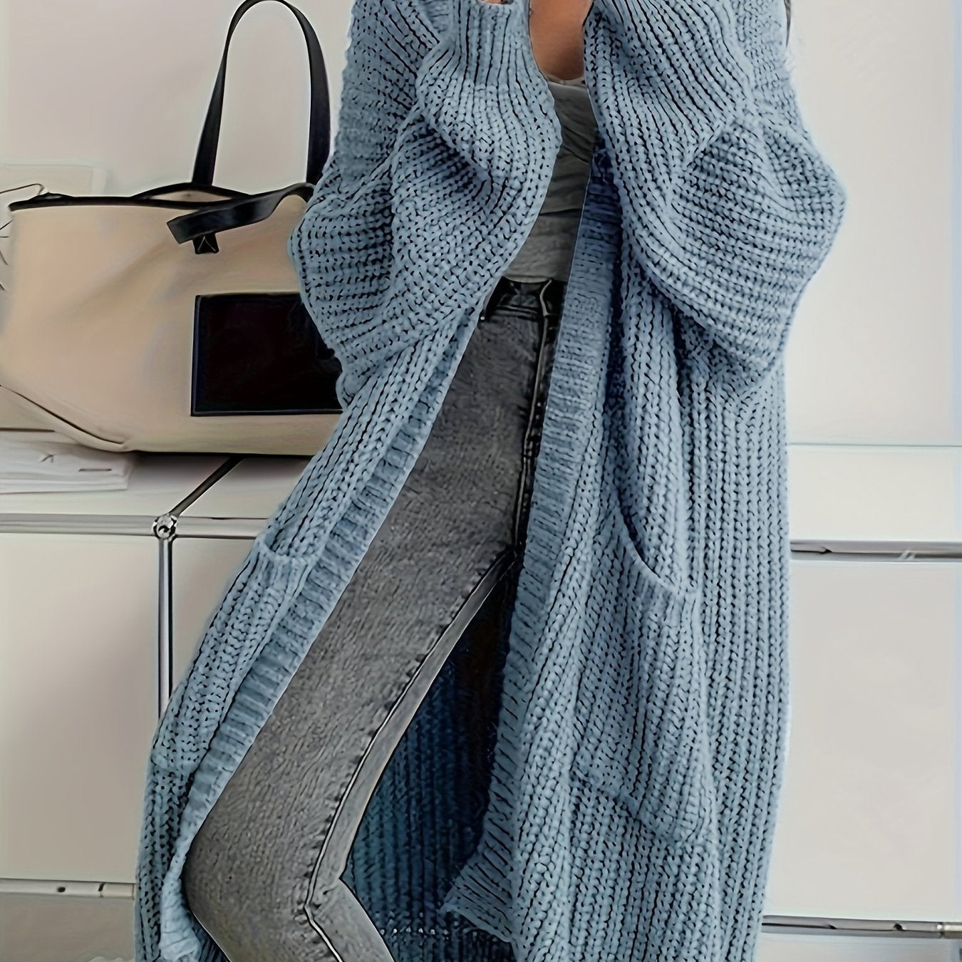 Long Open Front Cardigan
