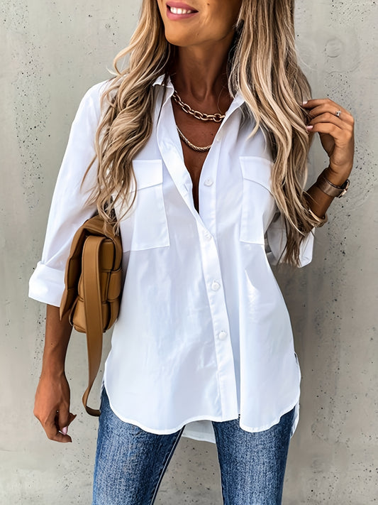 Button Front Office Shirt