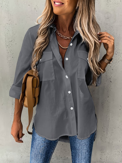 Button Front Office Shirt