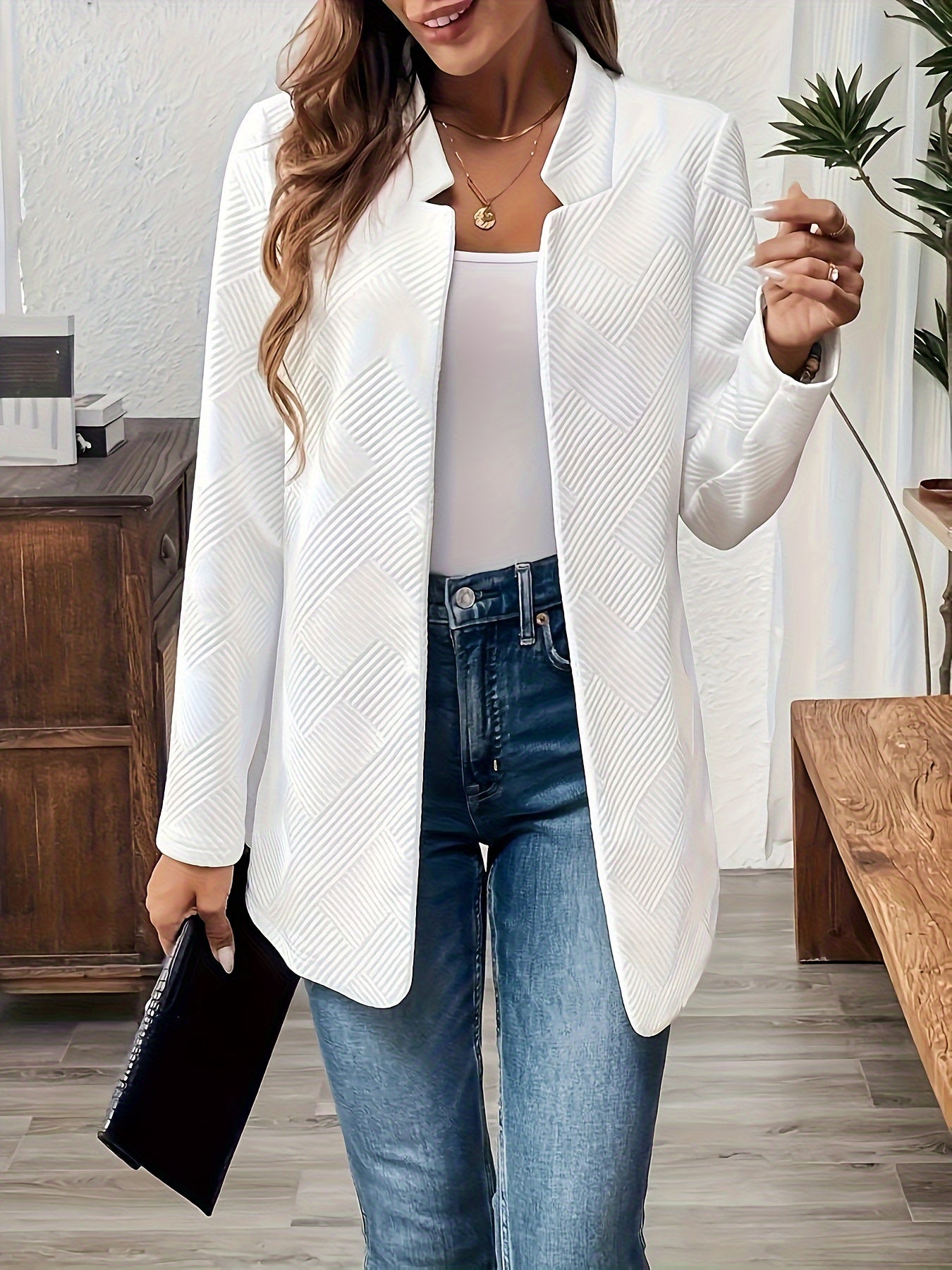 Lightweight Open Front Blazer
