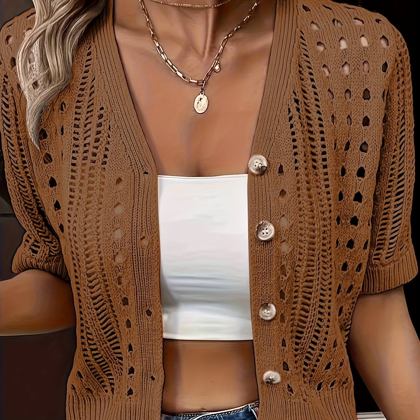 Short-Sleeve Cardigan
