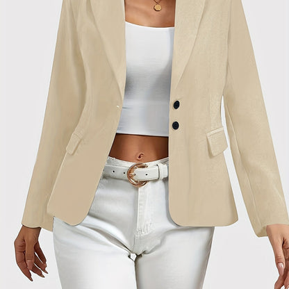 Single Button Lapel Blazer