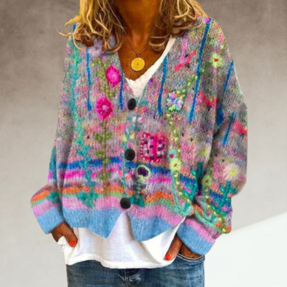 Floral Knit Cardigan