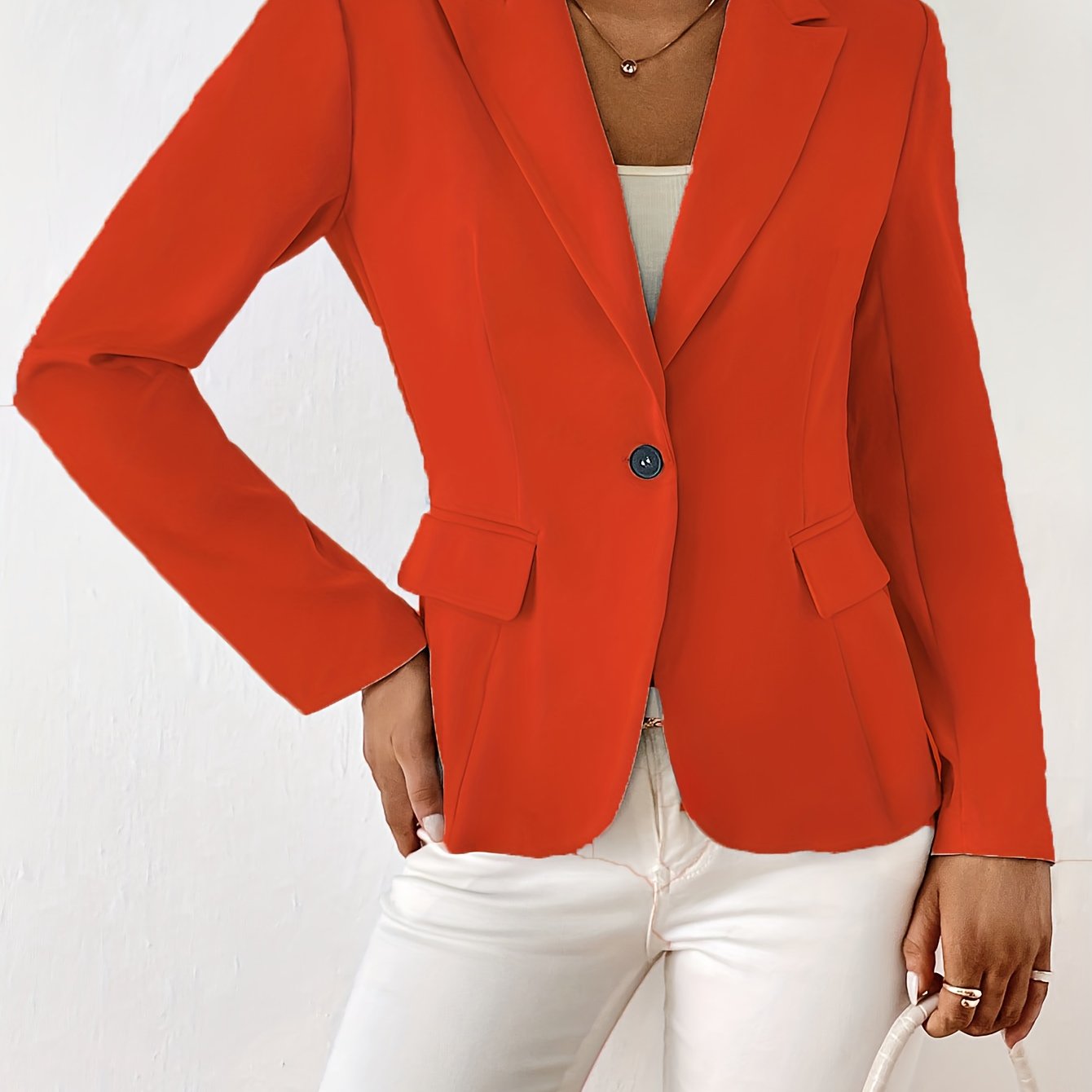 Classic Button Front Blazer