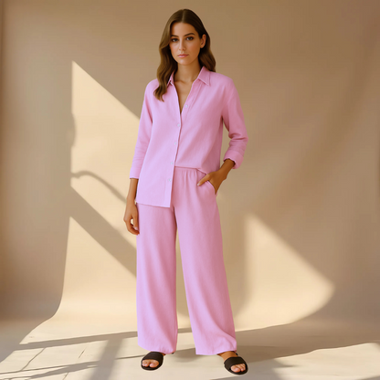 Minimalist Two-Piece Set – Shirt & Pants