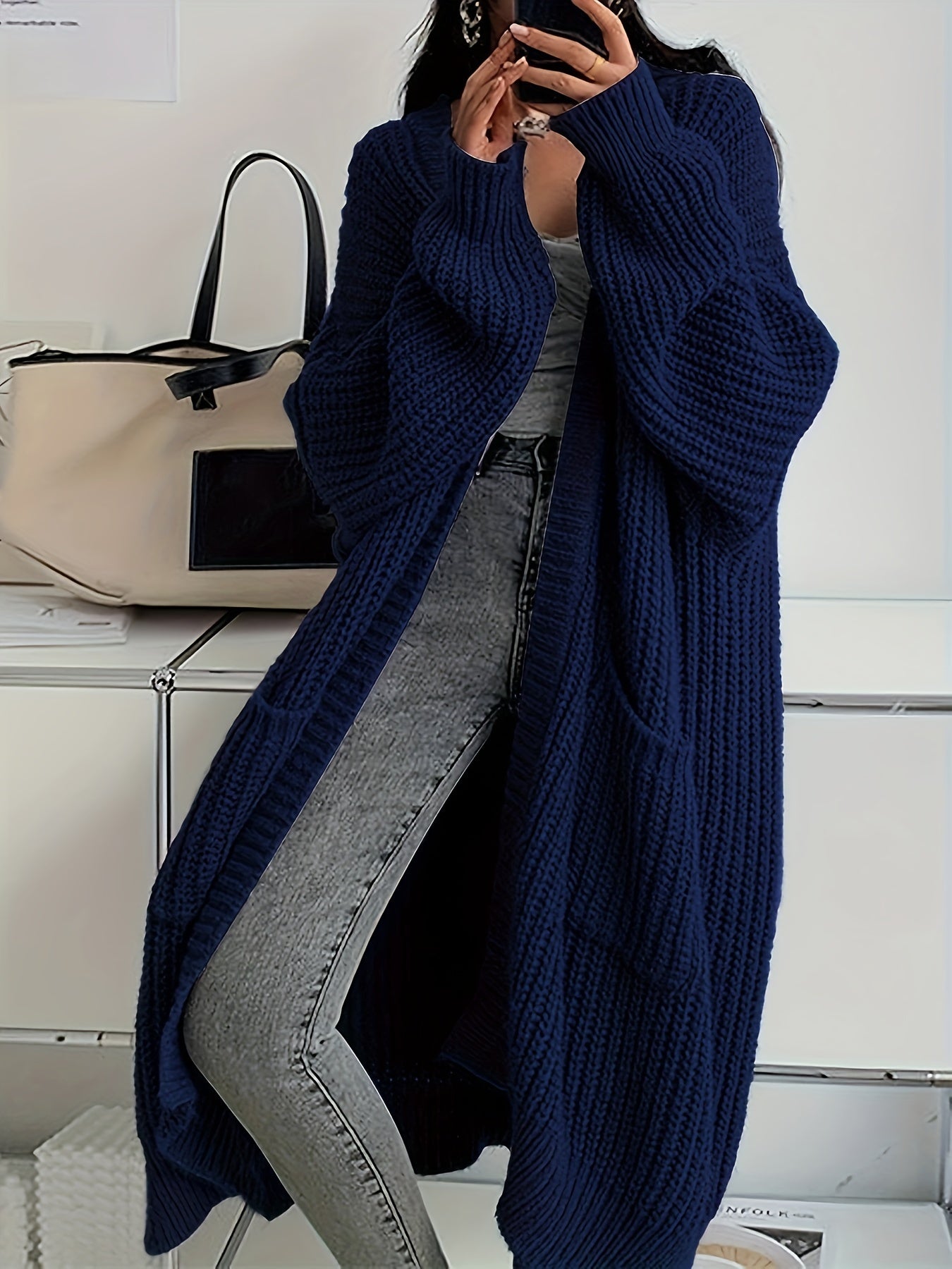 Long Open Front Cardigan