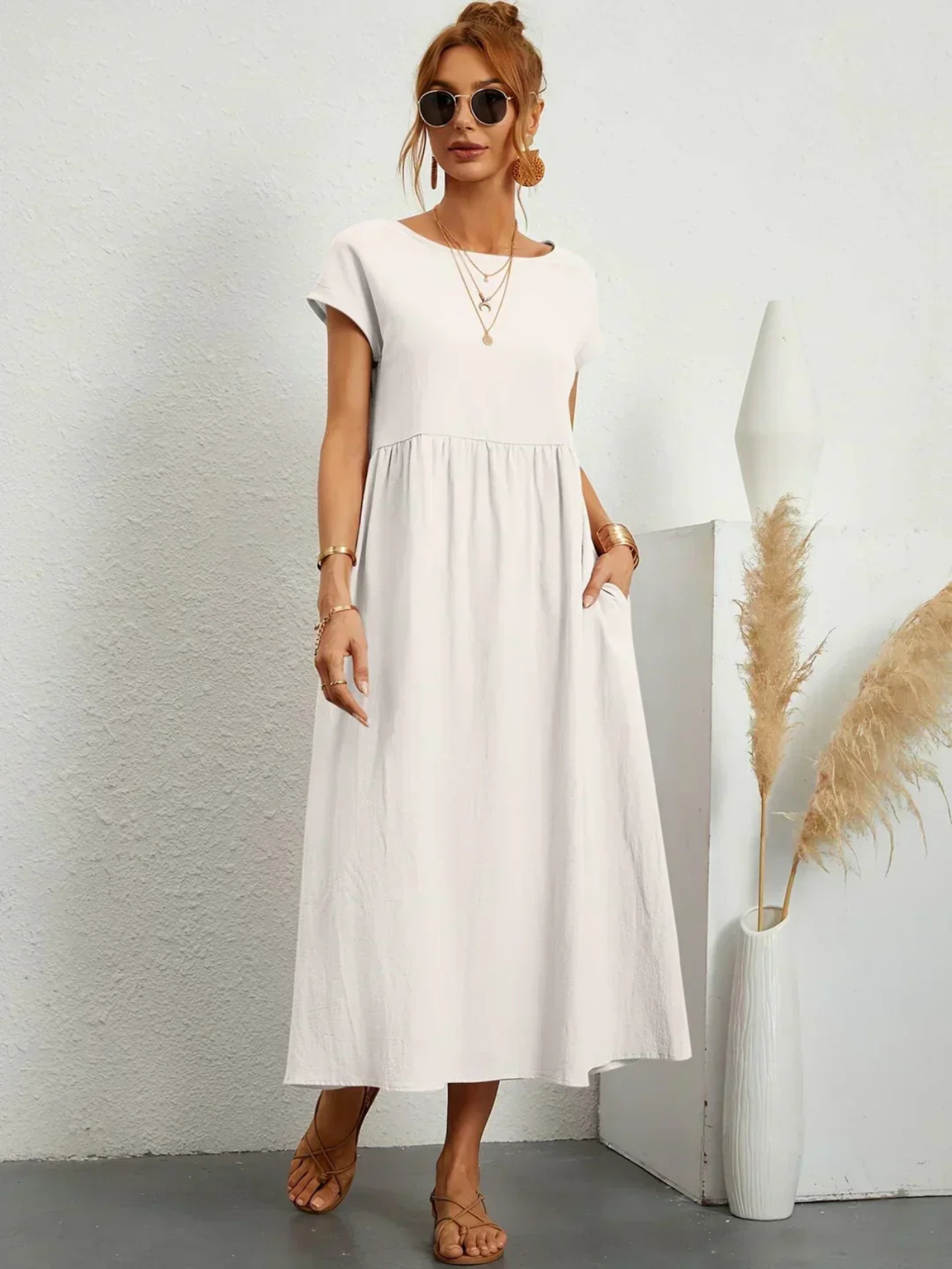 Elegant Round Neck Dress