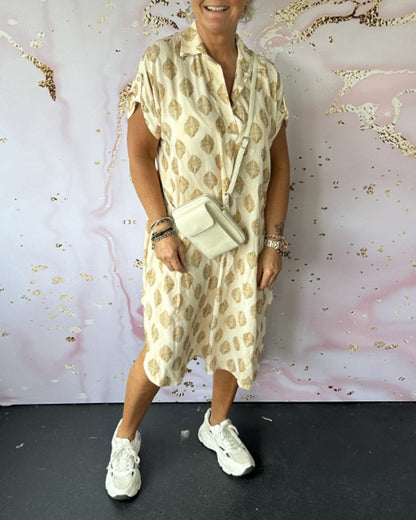 Stylish Dress with V-Neck