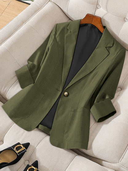Casual Button-Front Blazer