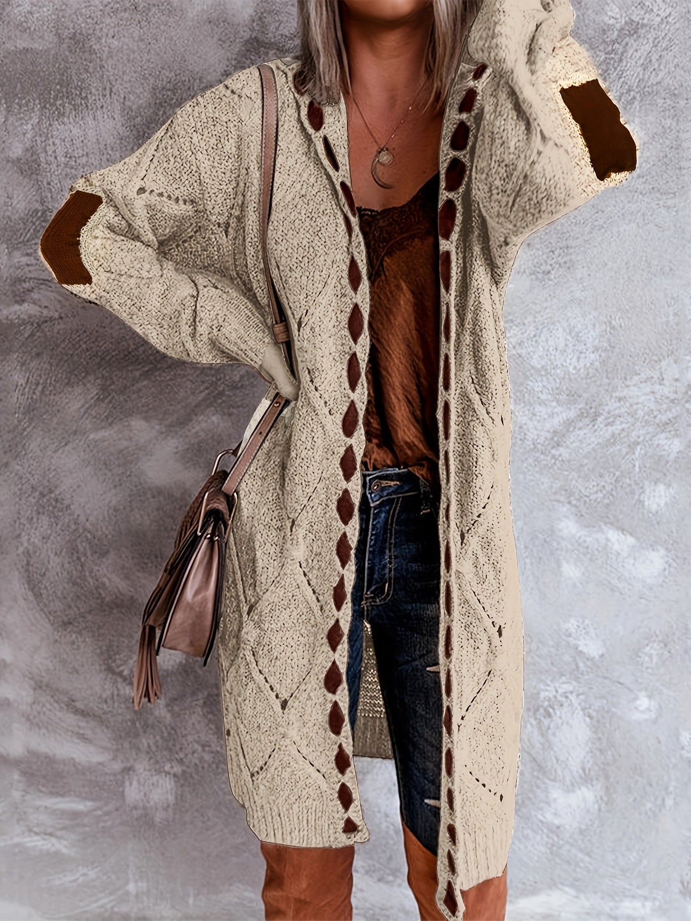 Vintage Textured Knit Cardigan