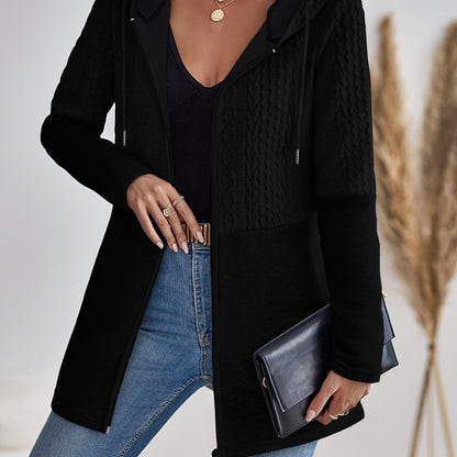 Hooded Zip-Up Cardigan
