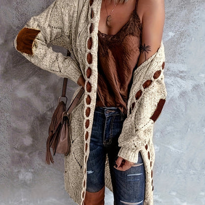 Vintage Textured Knit Cardigan