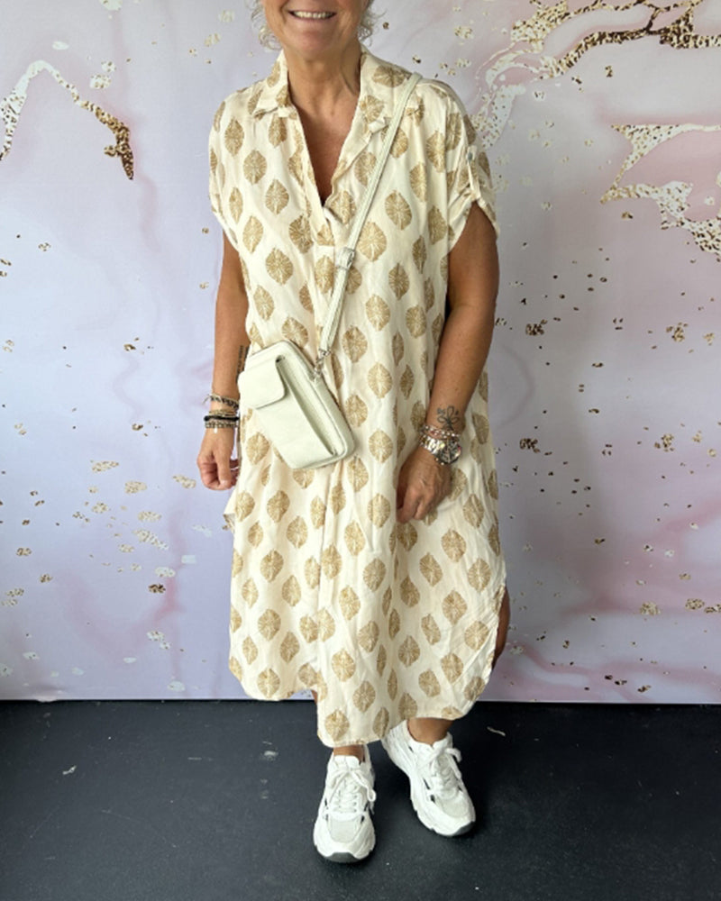 Stylish Dress with V-Neck
