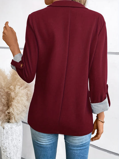 Button Front Lapel Blazer