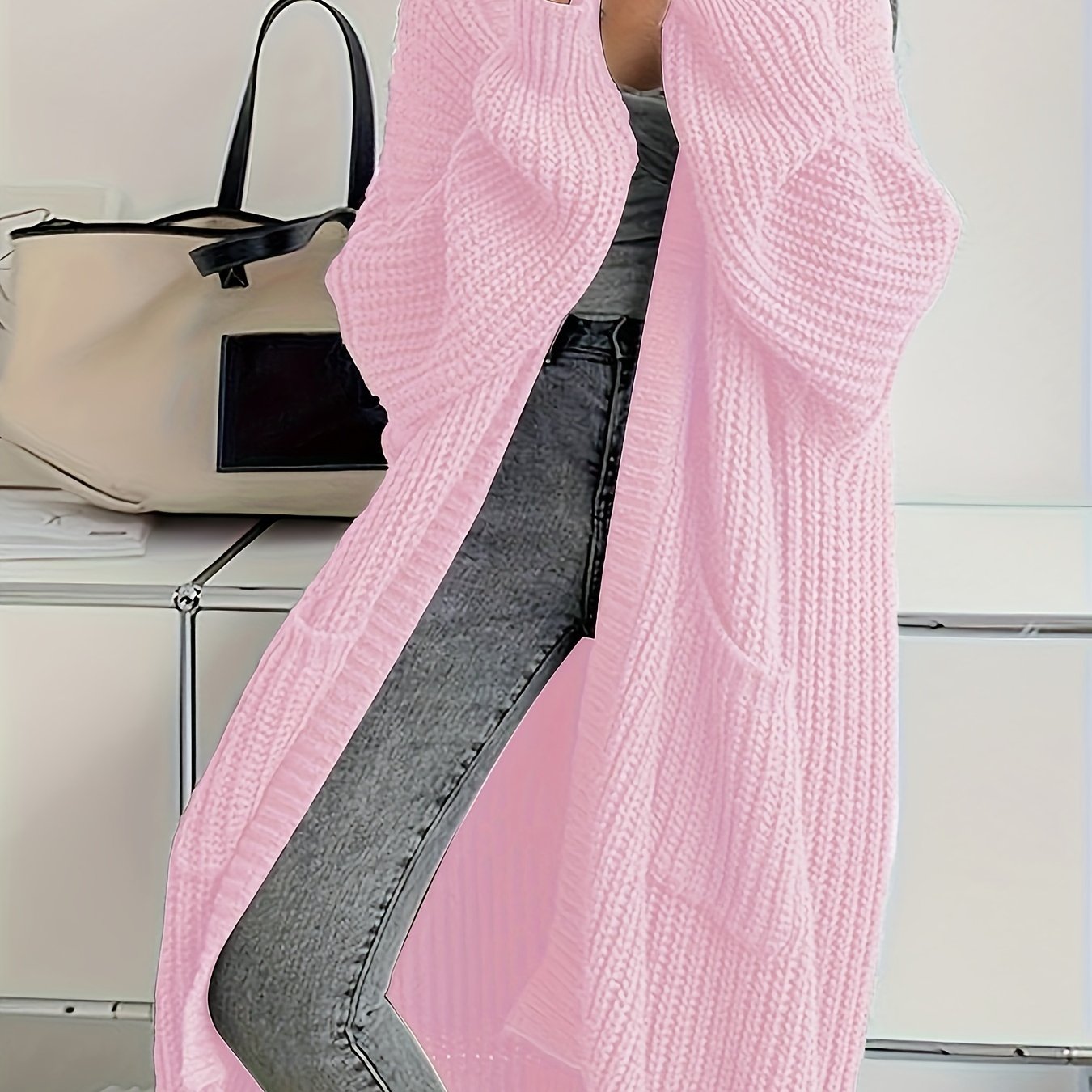 Long Open Front Cardigan