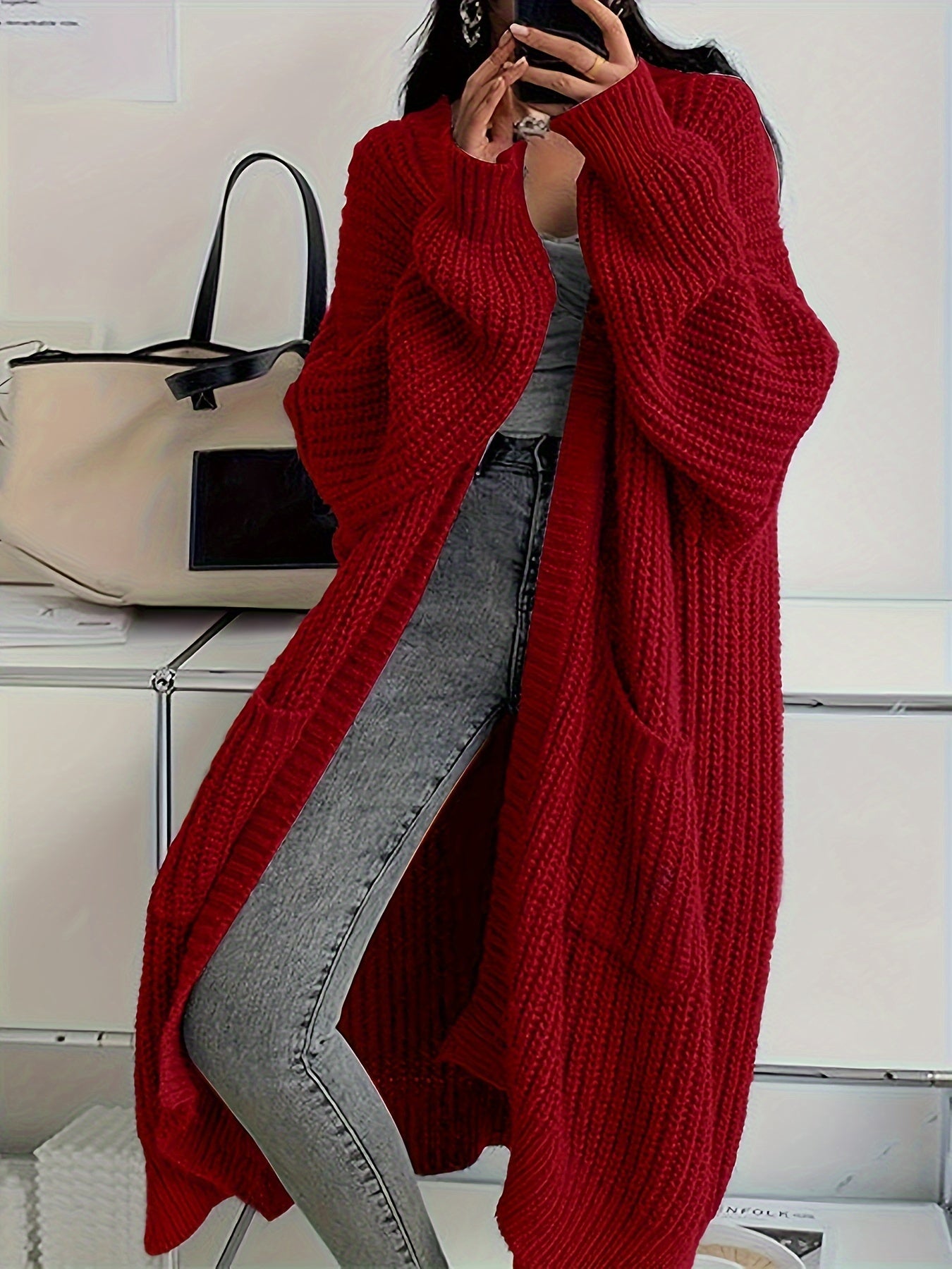 Long Open Front Cardigan