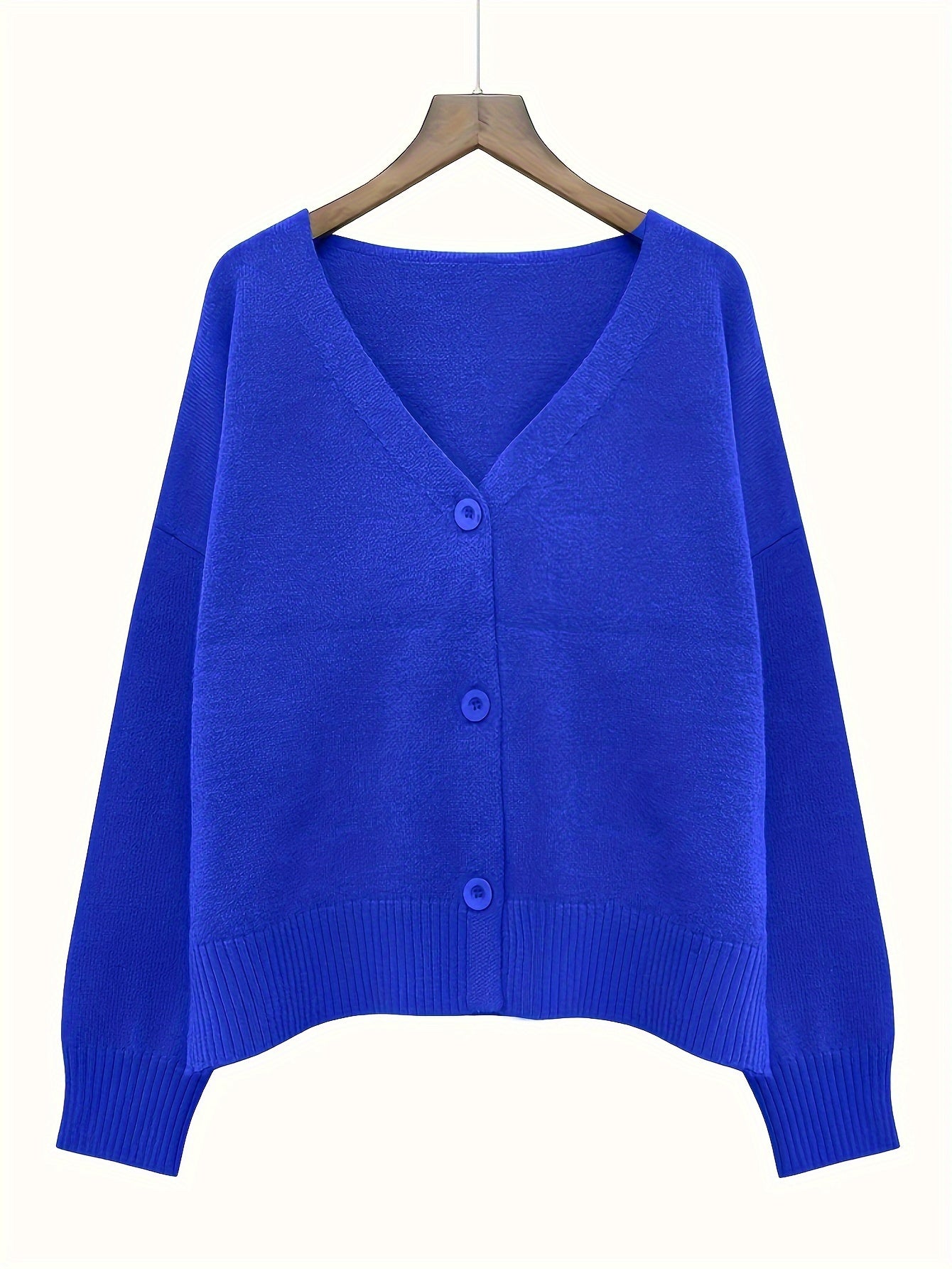 Vibrant V-Neck Knit Cardigan