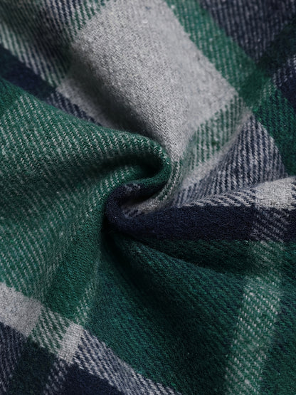 Plaid Lapel Coat