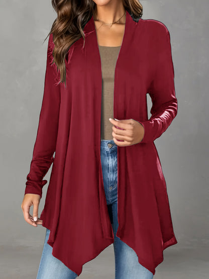 Lightweight Asymmetric Hem Cardigan