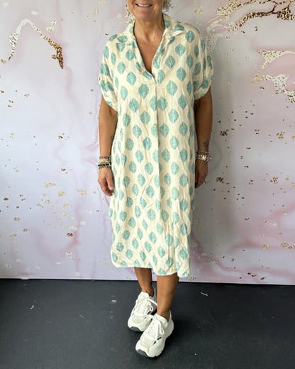 Stylish Dress with V-Neck