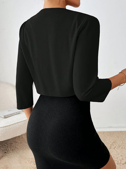 Pleated Collar Blazer