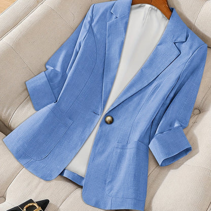 Casual Button-Front Blazer