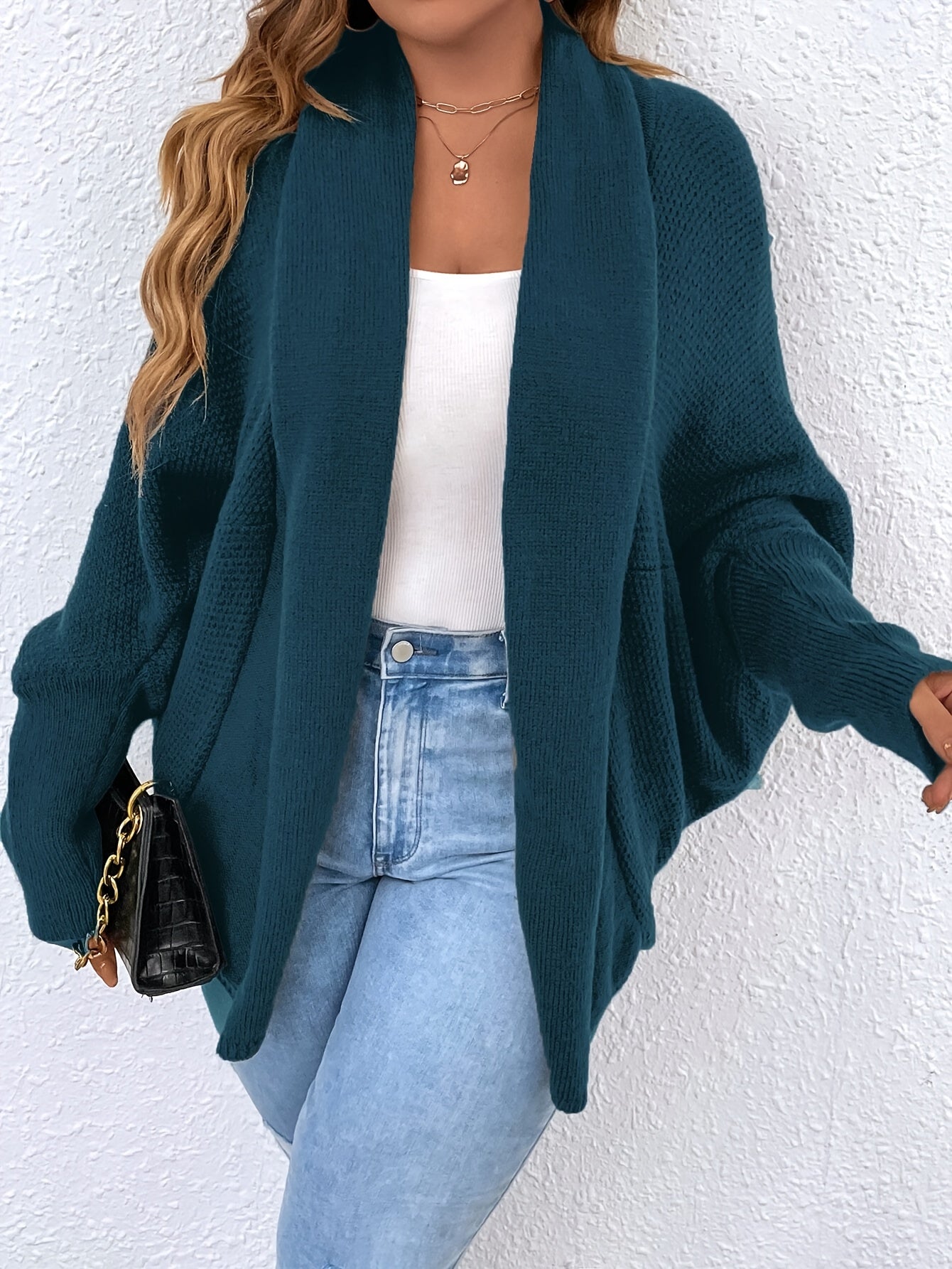 Batwing Sleeve Cardigan Blazer
