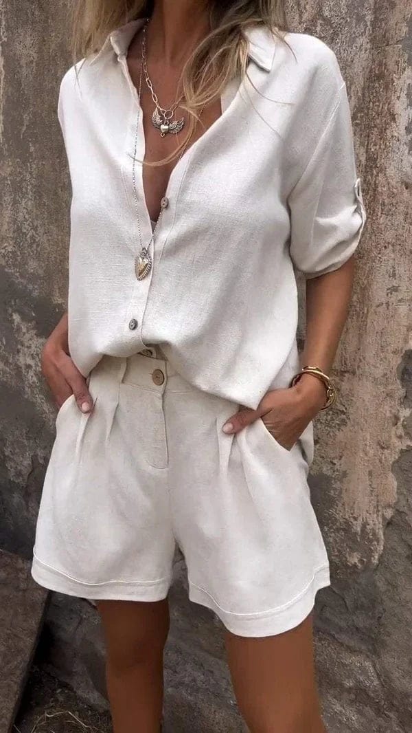 Cotton & Linen Blouse Set