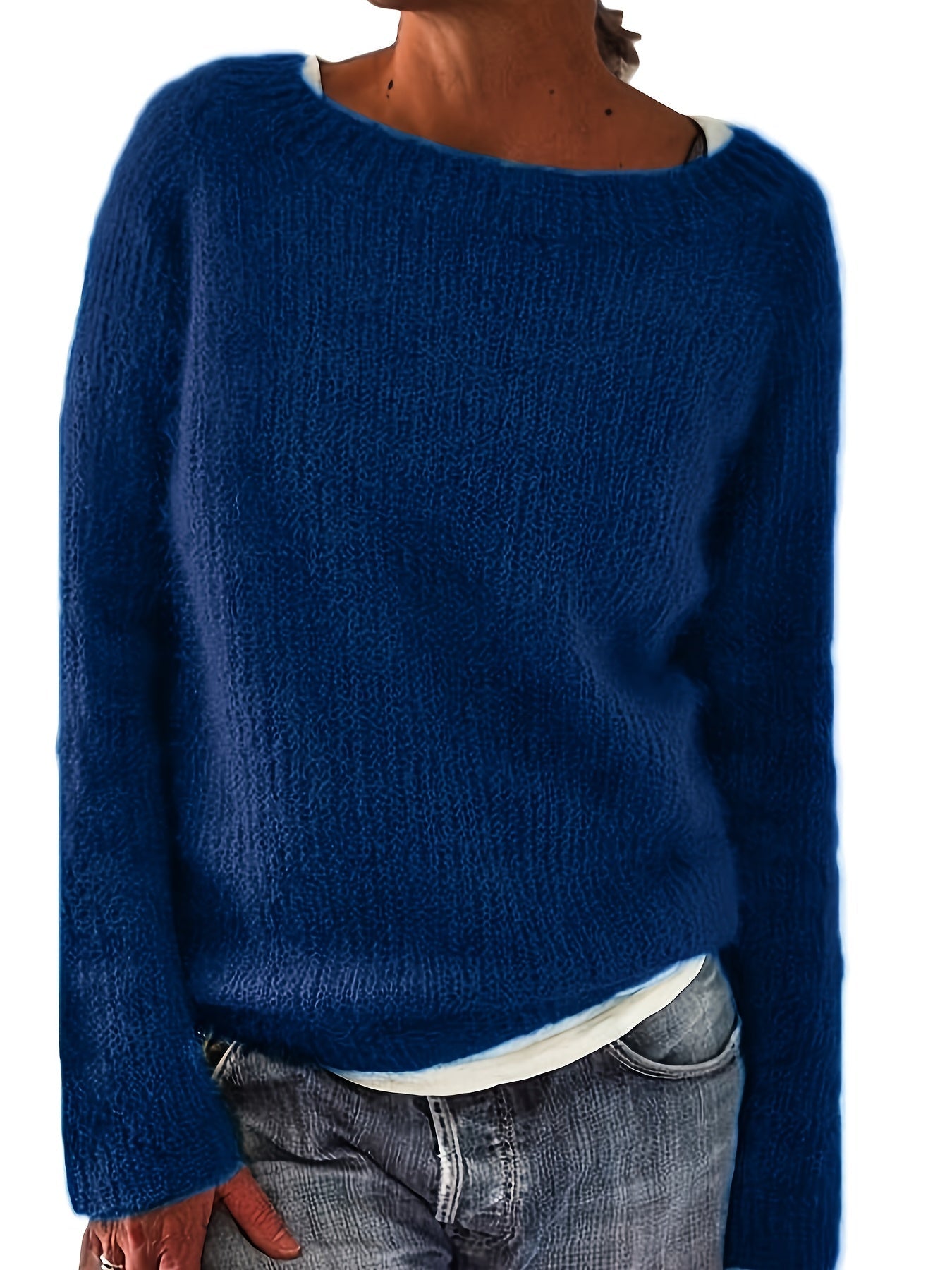 Casual Knit Crew Neck Sweater